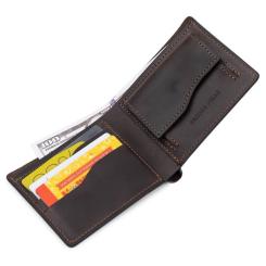 Портмоне Grande Pelle Кожаное Коричневое Фото 4