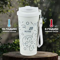 Термокружка Kite 550 мл, біла Фото 7