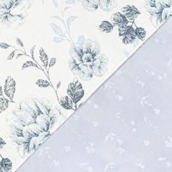 Постельное белье Home Line Сатин Твил Цветочный блюз семейный Фото 1