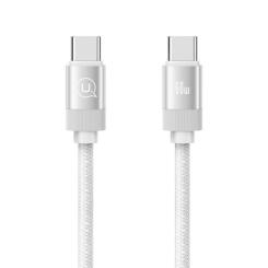 Дата кабель Usams USB-C to USB-C 60W white Фото 1