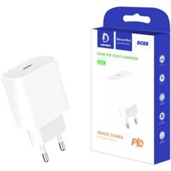 Зарядное устройство Denmen USB-C PD20W 3.6A white Фото 3