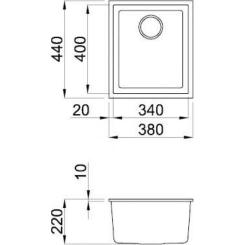 Мойка кухонная Elleci Q 100 under top aluminium 79 Фото 1
