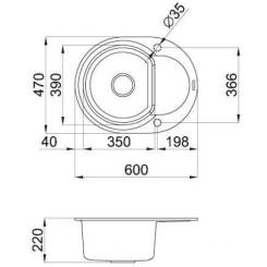 Мойка кухонная Elleci EASY ROUND AVENA 51 Фото 1