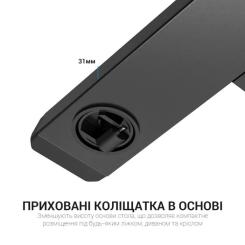 Приставной стол OfficePro з регулюванням ODM366B Black Фото 8