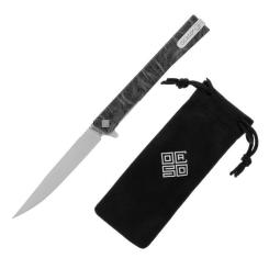 Нож Ocaso Solstice, Engraved titanium, Topo Pattern, Satin Фото 10