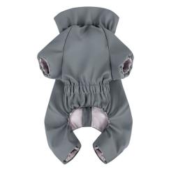 Дождевик для животных WAUDOG Clothes водонепроницаемый L50 серый Фото 1