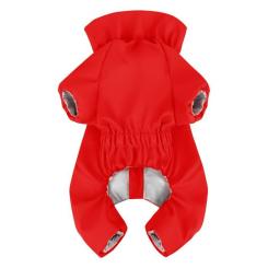 Дождевик для животных WAUDOG Clothes водонепроникний XS30 червоний Фото 1