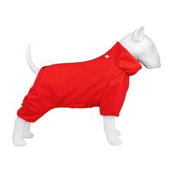 Дождевик для животных WAUDOG Clothes водонепроникний XS30 червоний Фото 2