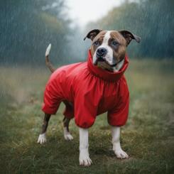 Дождевик для животных WAUDOG Clothes водонепроникний XS30 червоний Фото 3