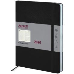 Еженедельник Axent датированный 2026 Grand Strong, 195х255, черный Фото