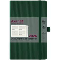 Еженедельник Axent датированный 2026 Partner Lines 125х195, темно-зел Фото 1