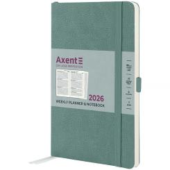 Еженедельник Axent датированный 2026 Partner Soft Skin 125х195, серо- Фото
