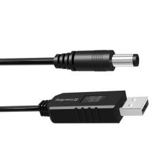 Кабель питания ColorWay USB to DC 5.5x2.5mm 12V 1.0m black Фото 2