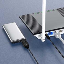 Кабель питания ColorWay USB to DC 5.5x2.5mm 12V 1.0m black Фото 8