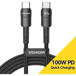 Дата кабель Essager USB-C to USB-C 2.0m 100W black Фото