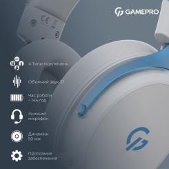 Наушники GamePro Asgard Skadi Wireless White/Blue Фото 11