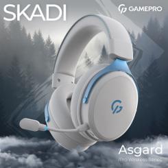Наушники GamePro Asgard Skadi Wireless White/Blue Фото 3