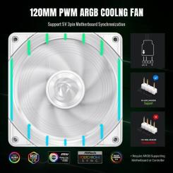 Кулер для корпуса Gamemax Tornado T12 ARGB-RW Фото 6