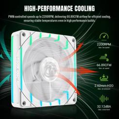 Кулер для корпуса Gamemax Tornado T12 ARGB-RW Фото 7