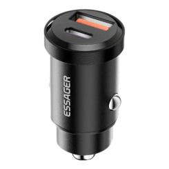 Зарядное устройство Essager 1xUSB-C 30W + 1xUSB black Фото 1