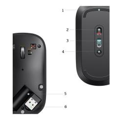 Мышка Ugreen MU001 Portable Wireless Black Фото 3