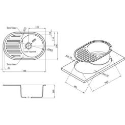 Мойка кухонная Kroner KompositSCH-7750 Фото 5