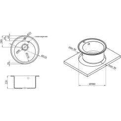 Мойка кухонная Kroner KompositGRA-510 Фото 4