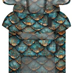 Дождевик для животных WAUDOG Clothes з капюшоном "Луска" L Фото 2