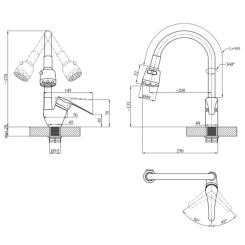 Смеситель Agua Sevilla-C039AMR Фото 6
