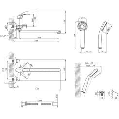 Смеситель Agua Leon-C071 Фото 5
