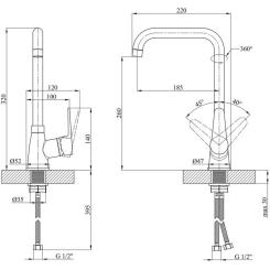 Смеситель Kroner Elbe-C030 Фото 8