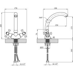 Смеситель Kroner Rhein-C031 Фото 7