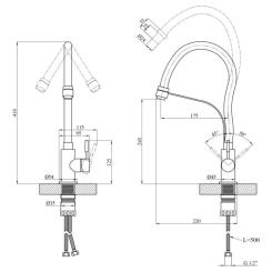 Смеситель Kroner EdelstahlKlassisch-ESG03593GRA Фото