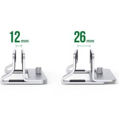 Подставка для ноутбука Ugreen LP258 Vertical Laptop Stand Silver Фото 2