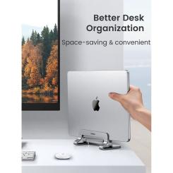 Подставка для ноутбука Ugreen LP258 Vertical Laptop Stand Silver Фото 3