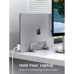 Подставка для ноутбука Ugreen LP258 Vertical Laptop Stand Silver Фото 6