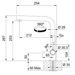 Смеситель Franke Lina L Clear Water Фото 8