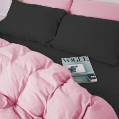 Постельное белье MirSon 002-008 Black/Pink Фланель 2x143x210 Семейный Фото 3