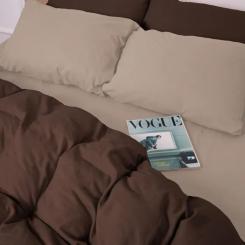 Постельное белье MirSon 004-003 Cappuchino/Brown Фланель 2x143x210 Сімейни Фото 4
