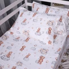 Постельное белье MirSon 010 Teddy ballons Фланель 2x143x210 Семейный Фото 5