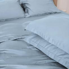 Постельное белье MirSon Tencel №04 Blue 175х210 двуспальный Фото 6