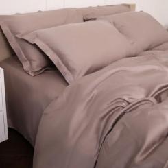 Постельное белье MirSon Tencel №08 Beige 2x160x220 Семейный Евро Фото 9