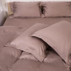 Постельное белье MirSon Tencel №08 Beige 2x160x220 Семейный Евро Фото 3