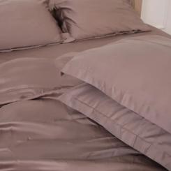 Постельное белье MirSon Tencel №08 Beige 2x160x220 Семейный Евро Фото 4