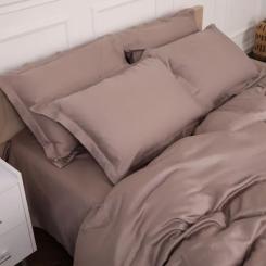 Постельное белье MirSon Tencel №08 Beige 2x160x220 Семейный Евро Фото 7