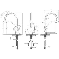 Смеситель Kroner Klassisch-ESG03817WHI Фото 8
