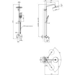 Душевой гарнитур Kroner Graz-SCH063 + змішувач Edelstahl Kubus-SCH010 Фото 11
