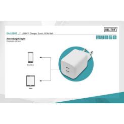 Зарядное устройство Digitus 2xUSB-C PD65W GaN Фото 4