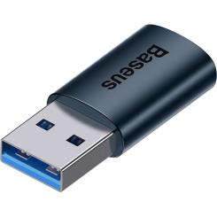 Переходник Baseus USB 3.1 M to USB-C F blue Фото 4