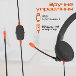 Наушники Meetion HP002U Black/Orange Фото 5